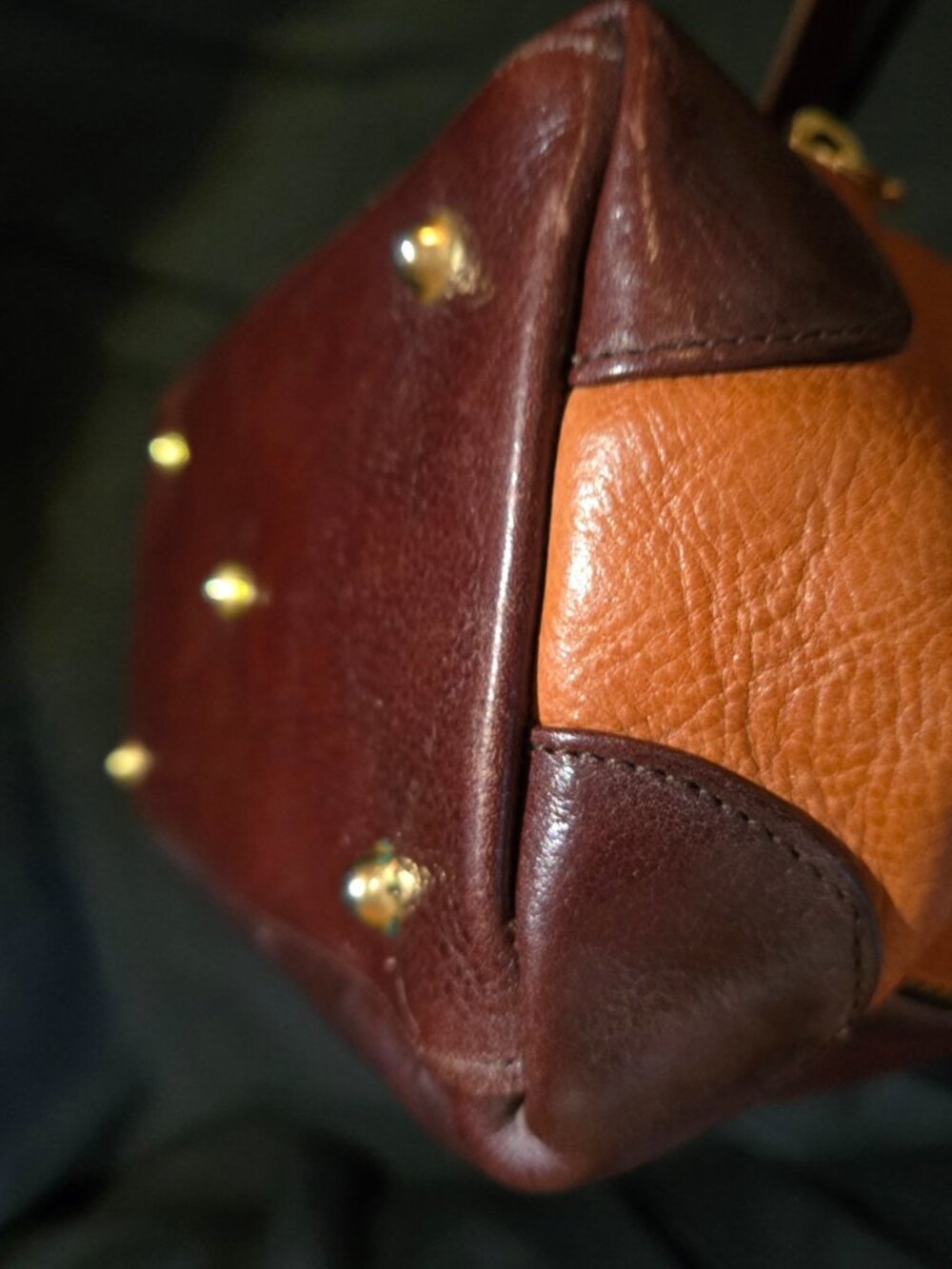 Marino Orlandi Two-Tone Genuine Leather Shoulder Bag – Made in Italy - Picture 4 of 10